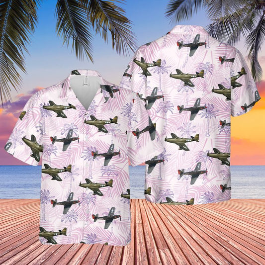 US Air Force Bell P-63 Kingcobra Hawaiian Shirt