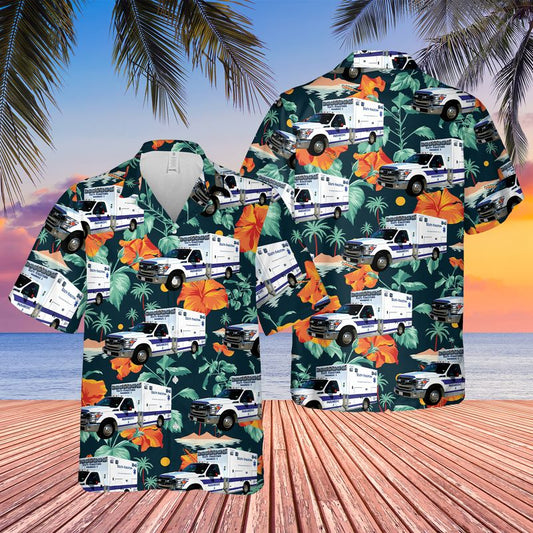 Rhode Island South Kingstown EMS Hawaiian Shirt