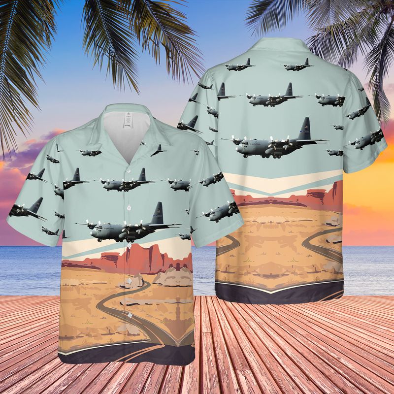 US Air Force Nevada Air National Guard 152nd Airlift Wing C-130H Hercules Hawaiian Shirt