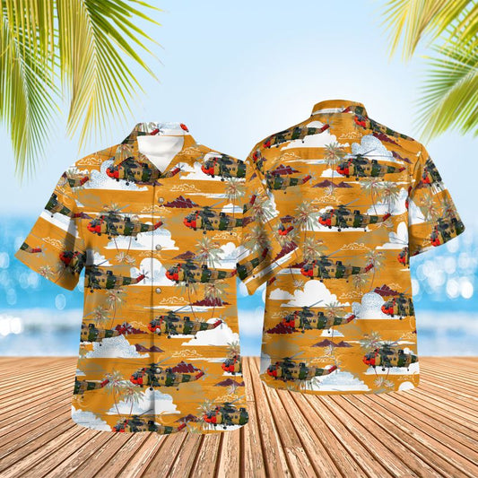 Belgian Air Force Westland Sea King Mk48 Hawaiian Shirt
