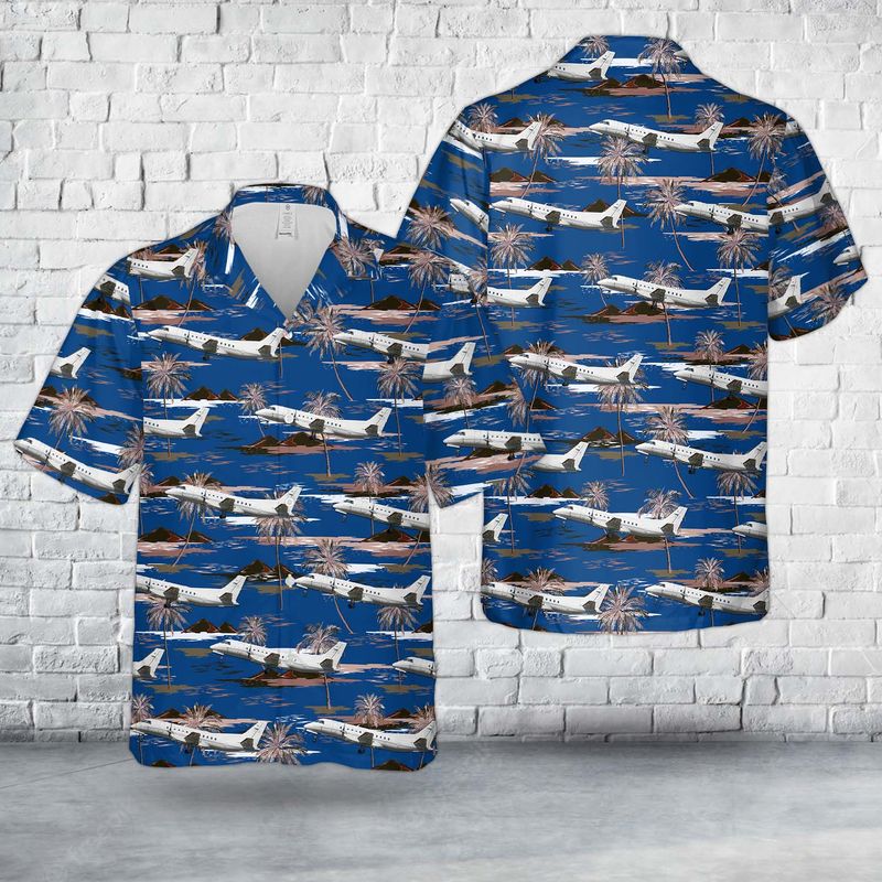 Swedish Air Force Saab Tp100C Hawaiian Shirt