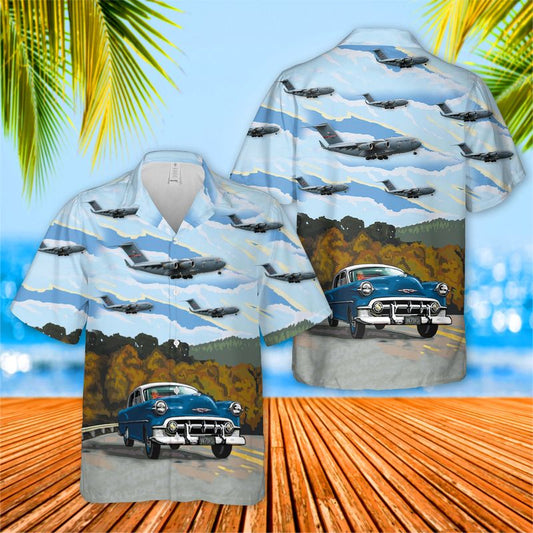 USAF West Virginia Air National Guard 167th Airlift Wing C-17 Globemaster III Hawaiian Shirt