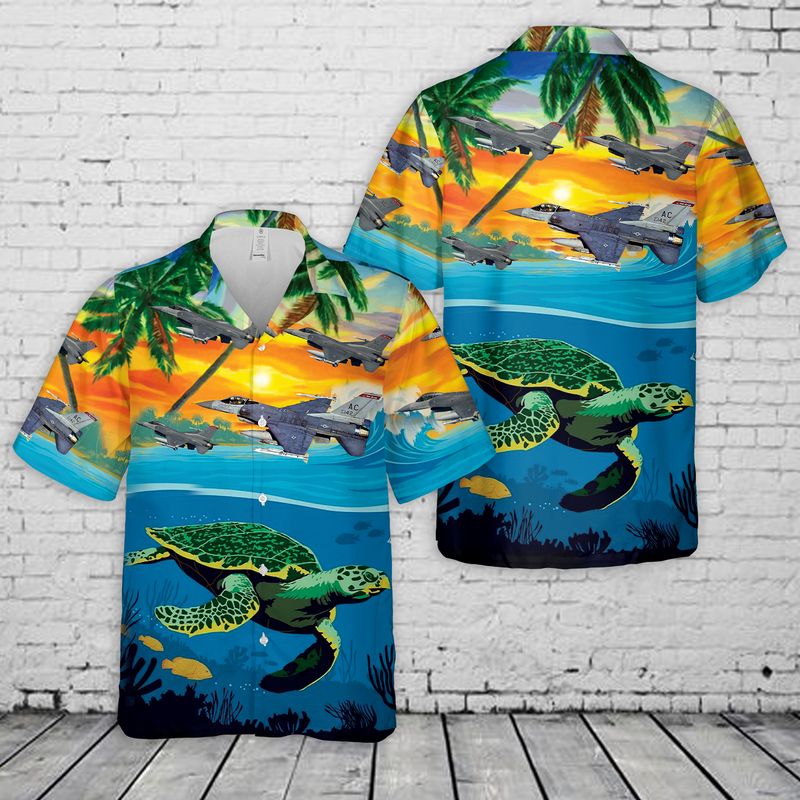 New Jersey Air National Guard 177th Fighter Wing F-16 Fighting Falcons Hawaiian Shirt