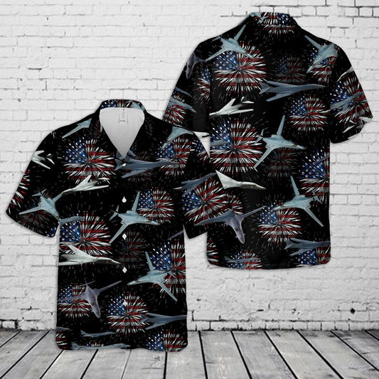 US Air Force Rockwell B-1 Lancer 4th Of July Hawaiian Shirt